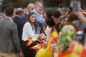 King Felipe VI and Queen Letizia Visit Burela