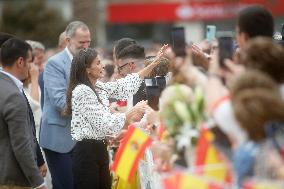 King Felipe VI and Queen Letizia Visit Burela