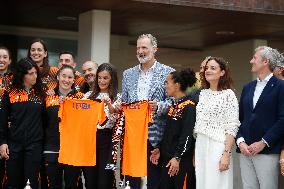 King Felipe VI and Queen Letizia Visit Burela