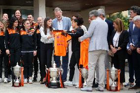 King Felipe VI and Queen Letizia Visit Burela