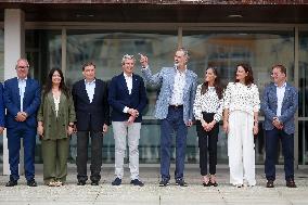 King Felipe VI and Queen Letizia Visit Burela