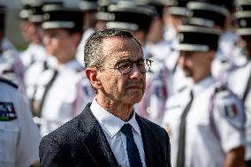 Bruno Retailleau At ENSOSP Graduation Ceremony - Aix-en-Provence