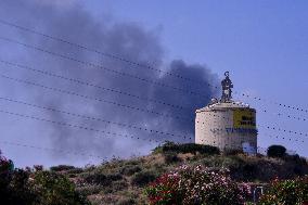 Iranian ballistic missiles attack on Israel - Herzliya