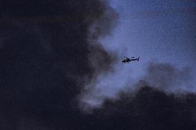 Iranian ballistic missiles attack on Israel - Herzliya