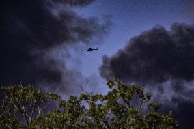 Iranian ballistic missiles attack on Israel - Herzliya