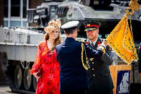 Royals Visit Cavalry Regiment of The Royal Netherlands Army - Amersfoort