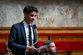 Questions to the government at the National Assembly in Paris FA
