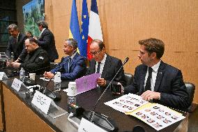 President of the Rada Ruslan Stefanchuk is welcomed at National Assembly in Paris - FA