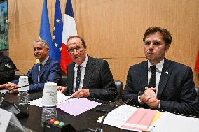 President of the Rada Ruslan Stefanchuk is welcomed at National Assembly in Paris - FA