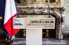 Inauguration Of The Presentation Of The Manuscript Of General De Gaulle