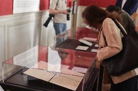 Inauguration Of The Presentation Of The Manuscript Of General De Gaulle