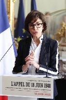 Inauguration Of The Presentation Of The Manuscript Of General De Gaulle