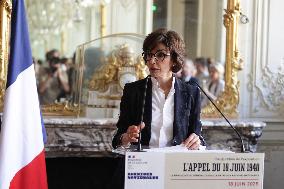 Inauguration Of The Presentation Of The Manuscript Of General De Gaulle