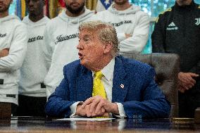 President Trump Holds a Meeting with Members of the Juventus Soccer Club