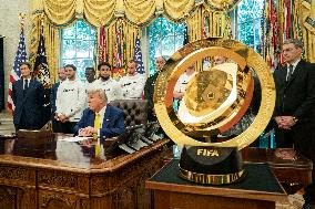 President Trump Holds a Meeting with Members of the Juventus Soccer Club