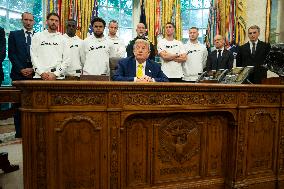 President Trump Holds a Meeting with Members of the Juventus Soccer Club