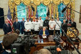President Trump Holds a Meeting with Members of the Juventus Soccer Club