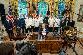 President Trump Holds a Meeting with Members of the Juventus Soccer Club
