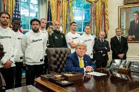 President Trump Holds a Meeting with Members of the Juventus Soccer Club