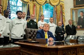 President Trump Holds a Meeting with Members of the Juventus Soccer Club