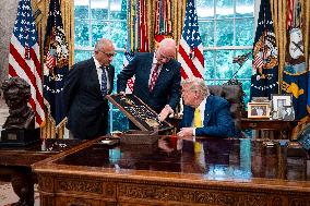 President Trump Holds a Meeting with Members of the Juventus Soccer Club