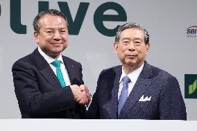 Press Conference by Sumitomo Mitsui FG, SBI Holdings and others