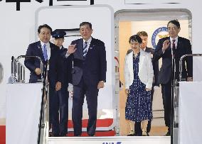 Japan PM Ishiba returns from G7 summit in Canada