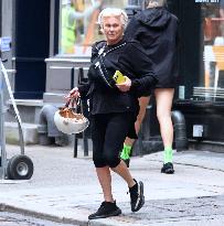 Deborra-Lee Furness Riding Her Scooter - NYC