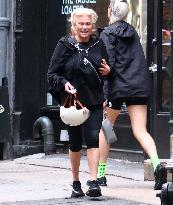 Deborra-Lee Furness Riding Her Scooter - NYC