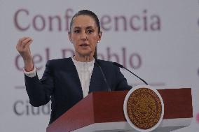 Mexico’s President Claudia Sheinbaum Holds Briefing Conference - Mexico