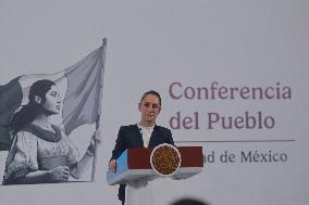 Mexico’s President Claudia Sheinbaum Holds Briefing Conference - Mexico