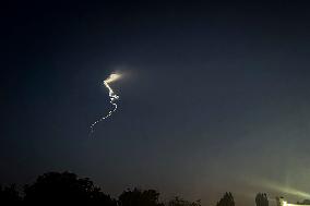 Iranian Missile Marks the Sky - Tehran