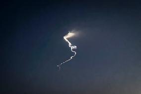 Iranian Missile Marks the Sky - Tehran