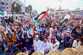 Pakistan Rally Supports Palestinian Cause - Hyderabad City