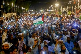 Pakistan Rally Supports Palestinian Cause - Hyderabad City