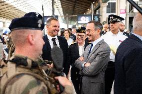 Bruno Retailleau at Gare du Nord Against Illegal Immigration - Paris