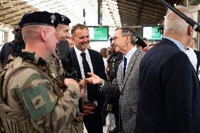 Bruno Retailleau at Gare du Nord Against Illegal Immigration - Paris