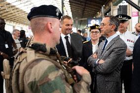 Bruno Retailleau at Gare du Nord Against Illegal Immigration - Paris