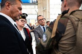 Bruno Retailleau at Gare du Nord Against Illegal Immigration - Paris