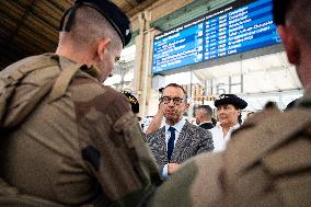 Bruno Retailleau at Gare du Nord Against Illegal Immigration - Paris