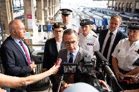 Bruno Retailleau at Gare du Nord Against Illegal Immigration - Paris