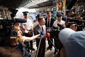 Bruno Retailleau at Gare du Nord Against Illegal Immigration - Paris