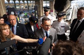 Bruno Retailleau at Gare du Nord Against Illegal Immigration - Paris