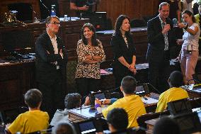 Tour de France dictation at the City Hall in Paris - FA