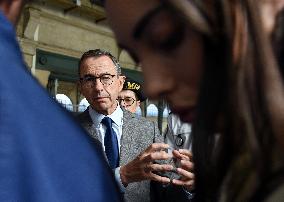 Bruno Retailleau Visits To Gare Du Nord Railway Station - Paris