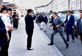 Bruno Retailleau Visits To Gare Du Nord Railway Station - Paris