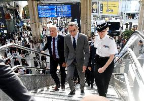 Bruno Retailleau Visits To Gare Du Nord Railway Station - Paris