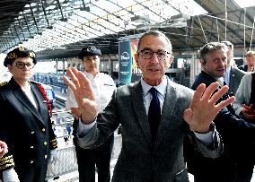 Bruno Retailleau Visits To Gare Du Nord Railway Station - Paris