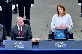 King Abdullah II At European Parliament - Strasbourg