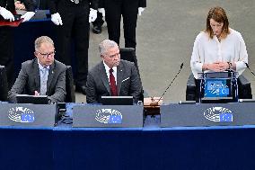 King Abdullah II At European Parliament - Strasbourg